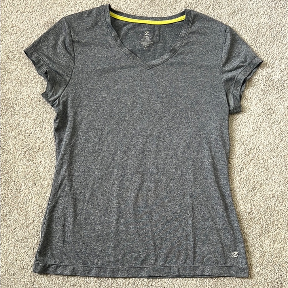 Gray Fitted Short Sleeve T-Shirt